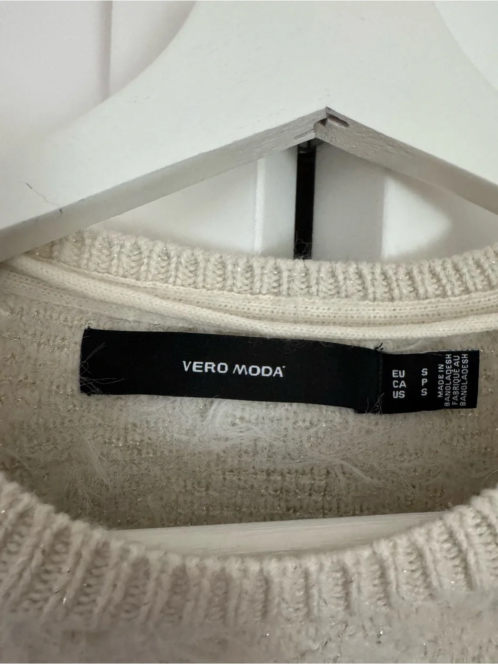Vero Moda Lorissa Beige Multi Knit Long Sleeve Sweater Small